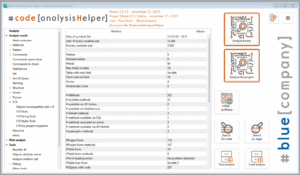 capture d'écran du composant 4D crée par blue company nommé code analysis helper